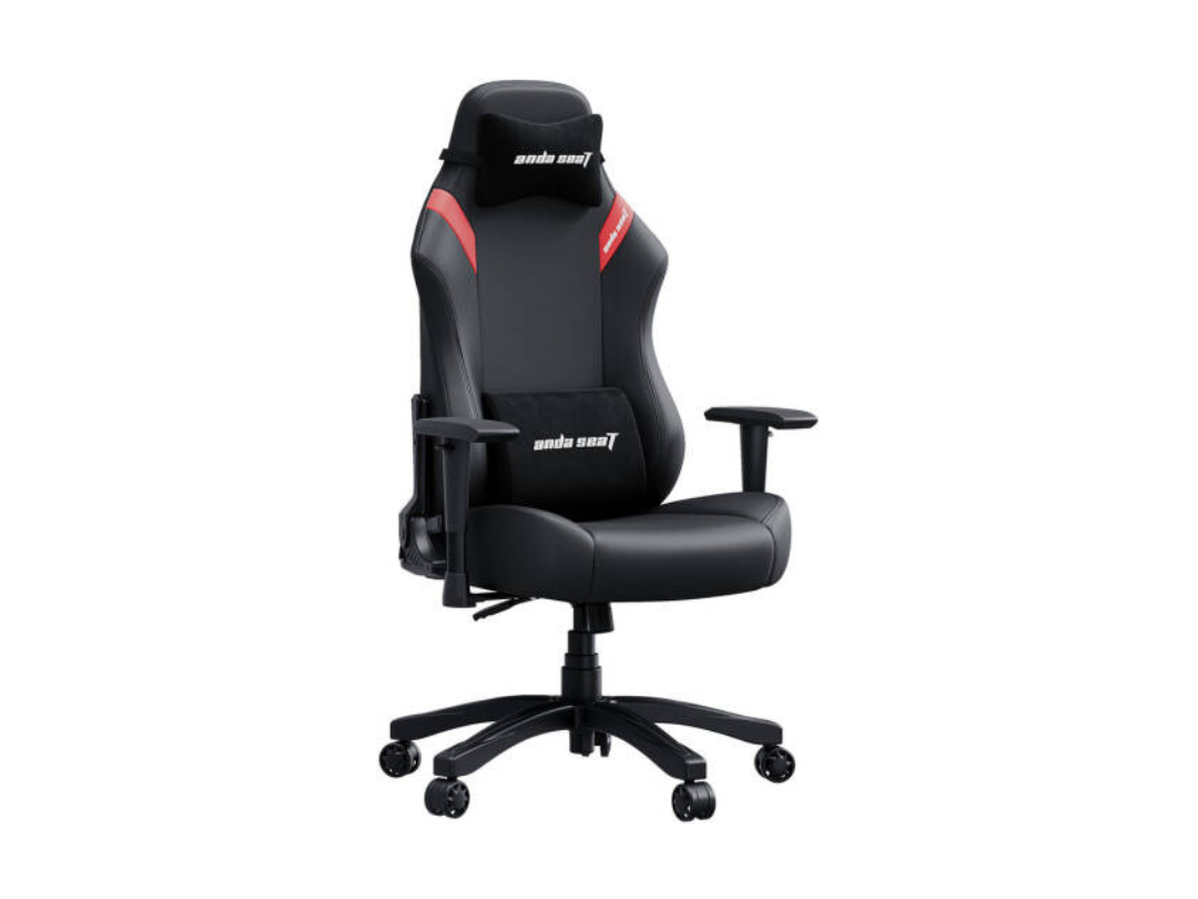 AndaSeat Luna Gaming Chair - PVC Leather, Black/Red, Ergonomic AndaSeat Luna Gaming Chair - PVC Leather, Black/Red, Ergonomic